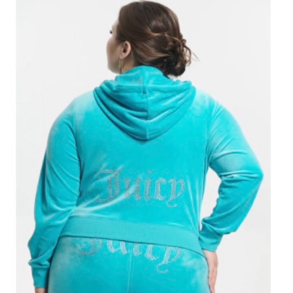 Juicy Couture PLUS-SIZE OG BIG BLING VELOUR HOODIE